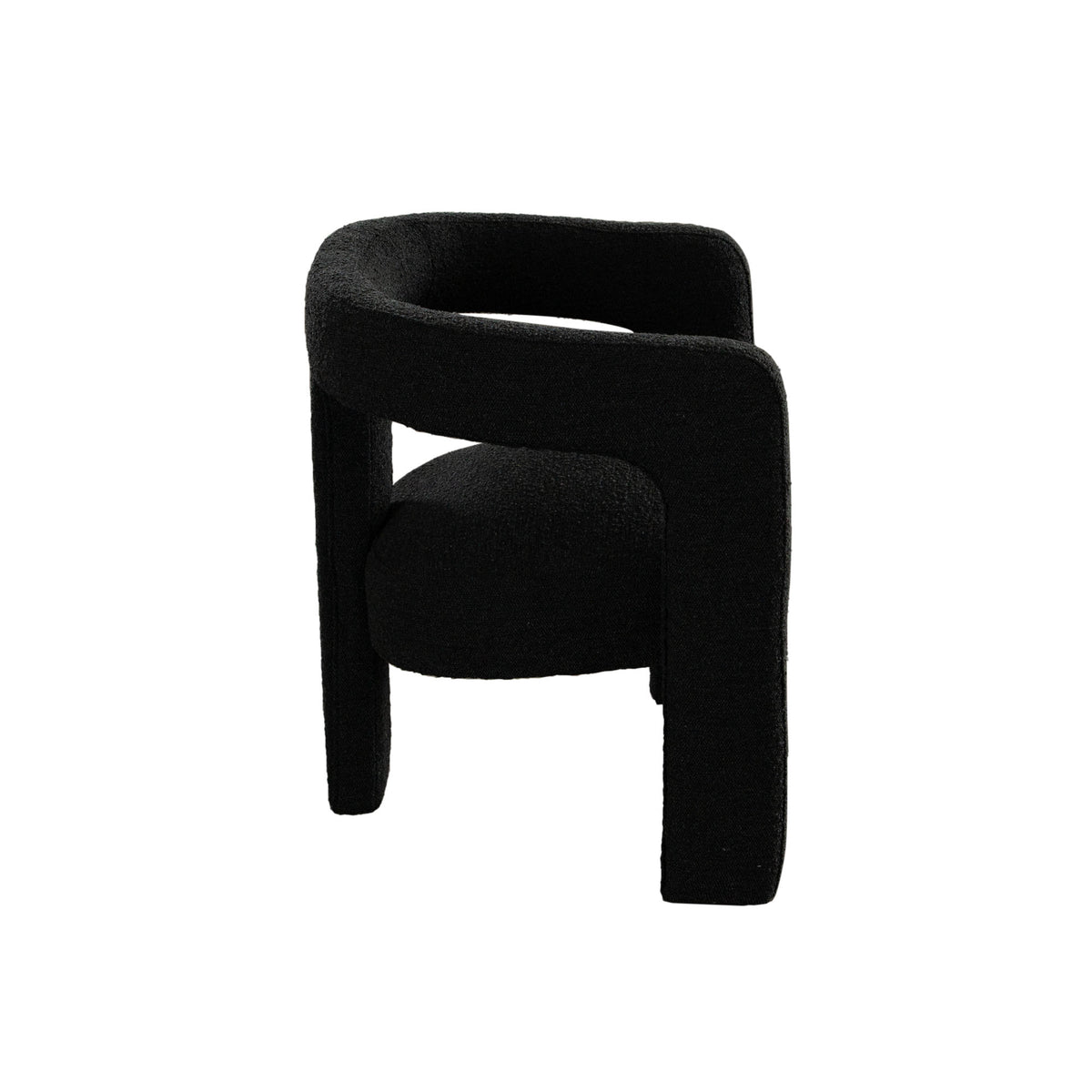 Scout Dining/Accent Chair in Black Boucle Fabric by Diamond Sofa