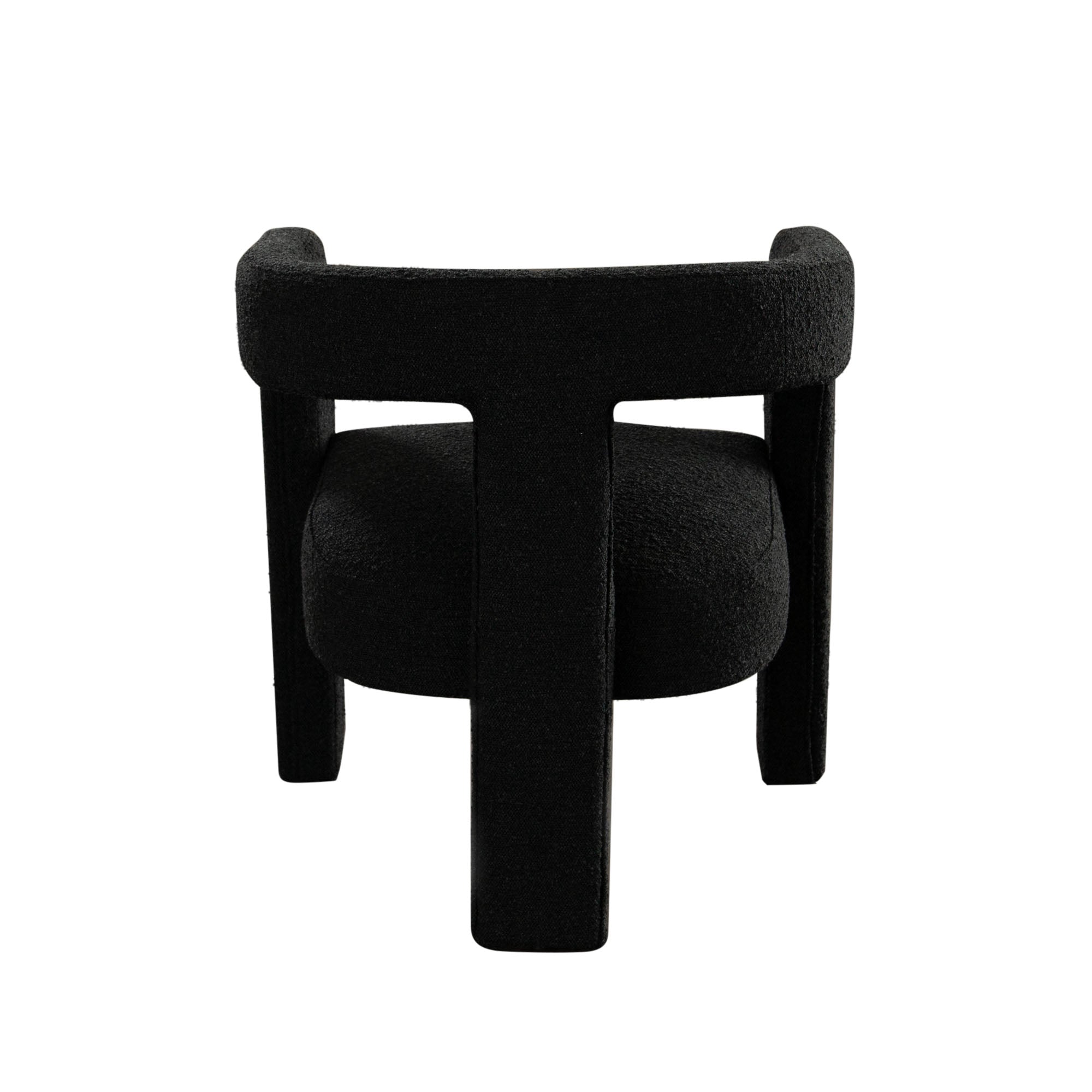 Scout Dining/Accent Chair in Black Boucle Fabric by Diamond Sofa