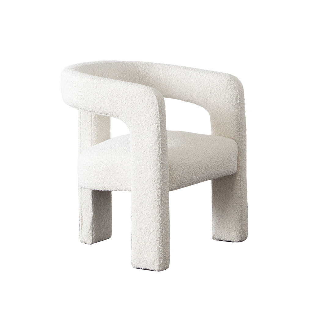 Scout Dining/Accent Chair in Ivory Boucle Fabric by Diamond Sofa