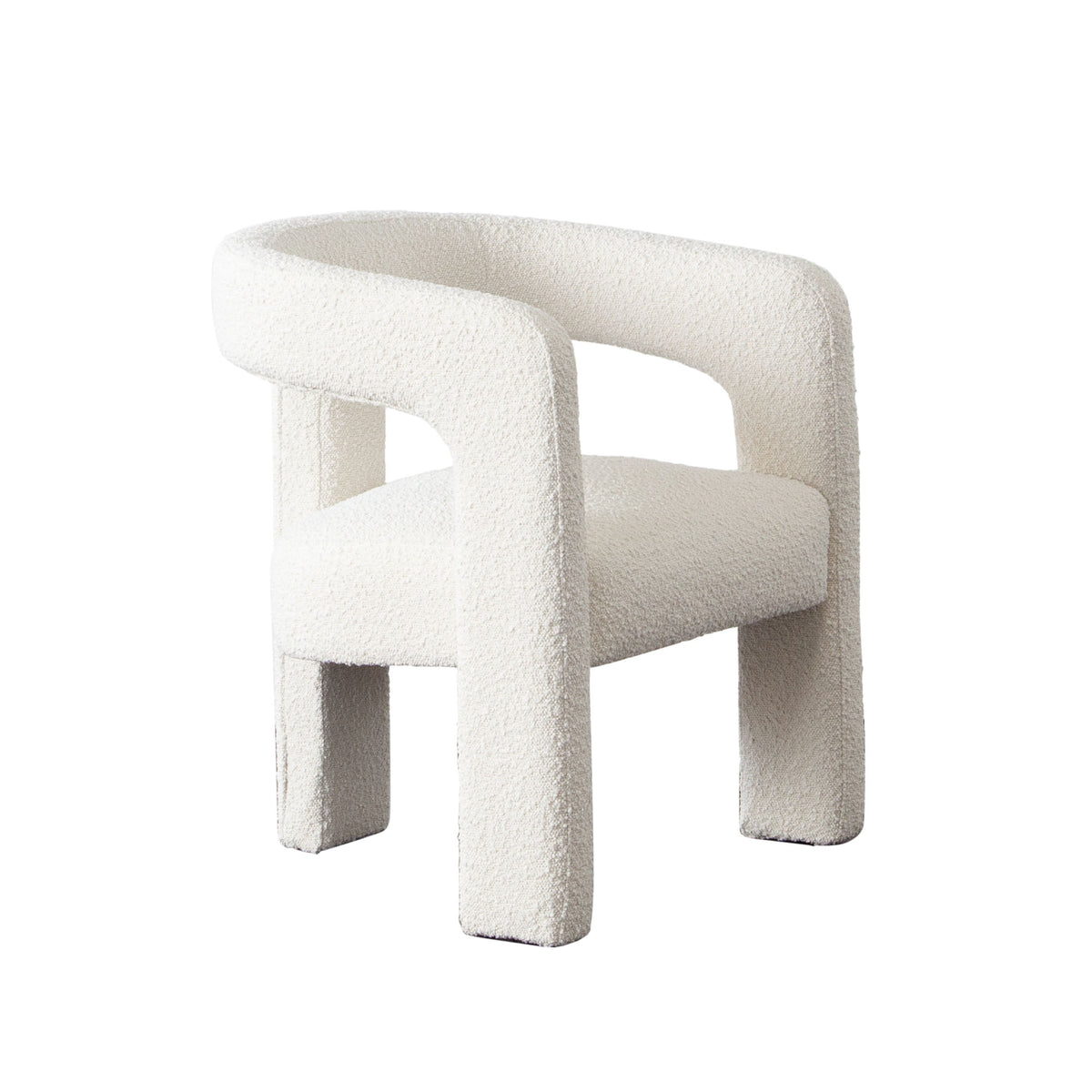 Scout Dining/Accent Chair in Ivory Boucle Fabric by Diamond Sofa