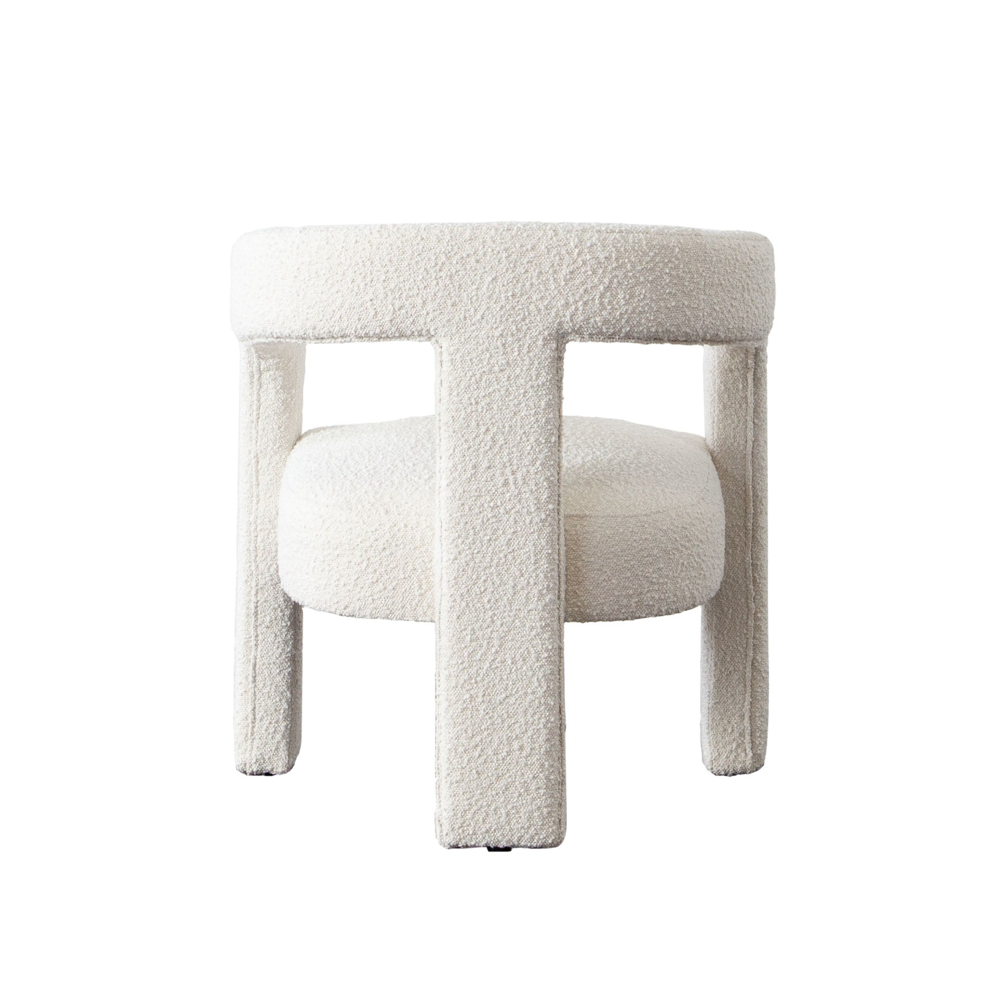 Scout Dining/Accent Chair in Ivory Boucle Fabric by Diamond Sofa