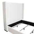 Seattle Queen Bed with Vintage Wing in White Linen by Diamond Sofa