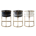 Solstice Counter Height Chair in Grey Velvet w/ Polished Gold Metal Frame by Diamond Sofa
