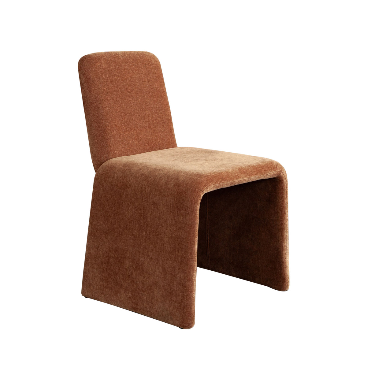 Sona Dining Chair in Amber (Burnt Orange) Fabric by Diamond Sofa