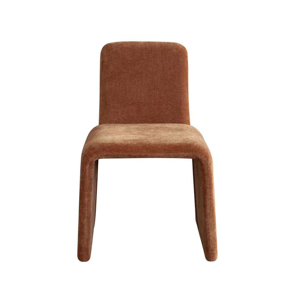 Sona Dining Chair in Amber (Burnt Orange) Fabric by Diamond Sofa