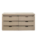 Sonoma 6-Drawer Wood Dresser in Light Natural Grey Wash Finish by Diamond Sofa