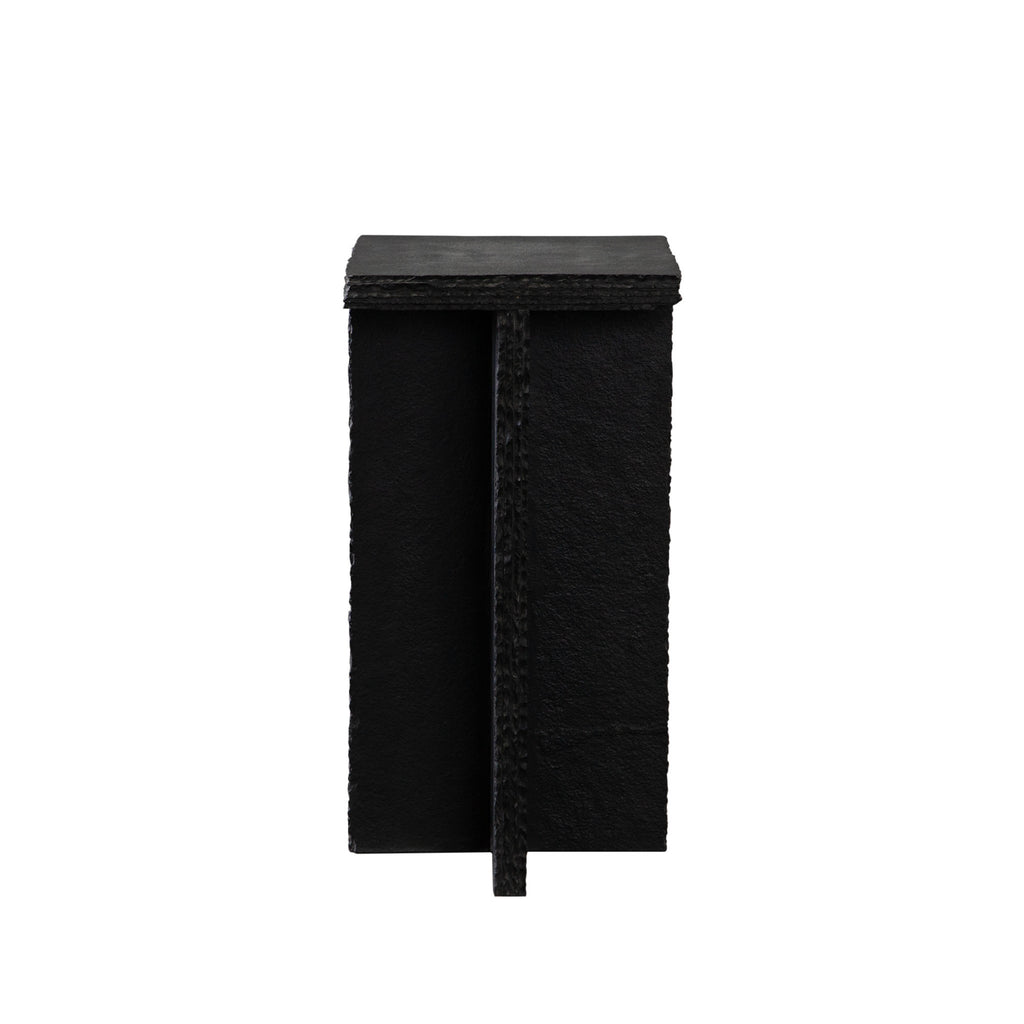 Spectre Black Slat Stone Accent Table by Diamond Sofa
