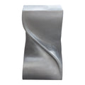 Spire Square Accent Table in Casted Aluminum in Nickel Finish by Diamond Sofa