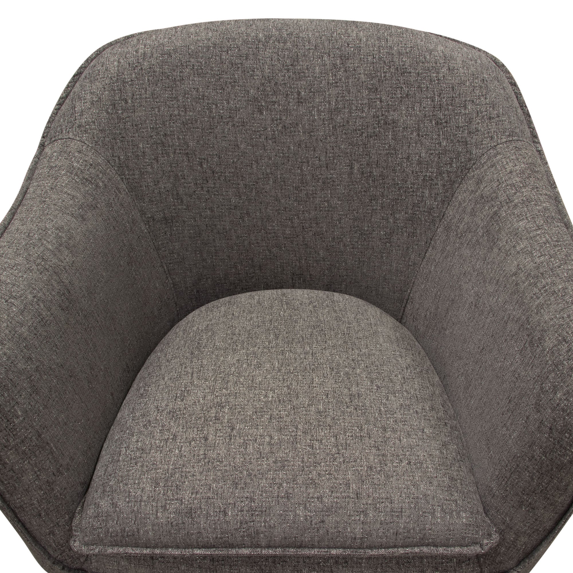 Status Accent Chair in Grey Fabric with Metal Leg by Diamond Sofa - styled in a staged room by Center Stage Home Design