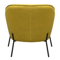Status Accent Chair in Yellow Fabric with Metal Leg by Diamond Sofa