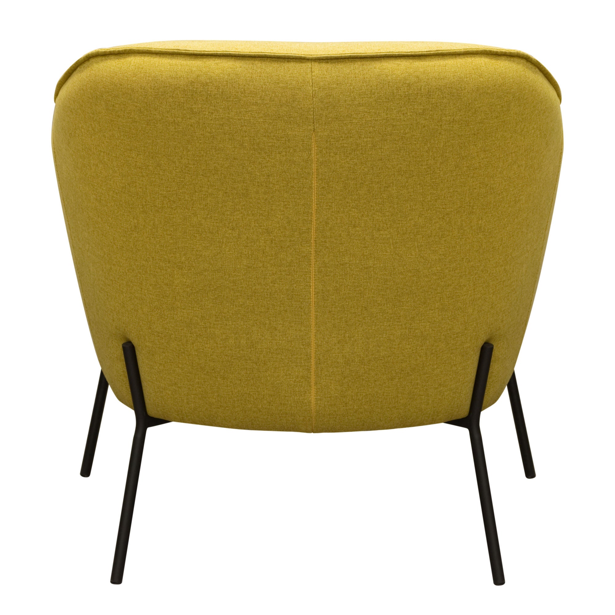 Status Accent Chair in Yellow Fabric with Metal Leg by Diamond Sofa