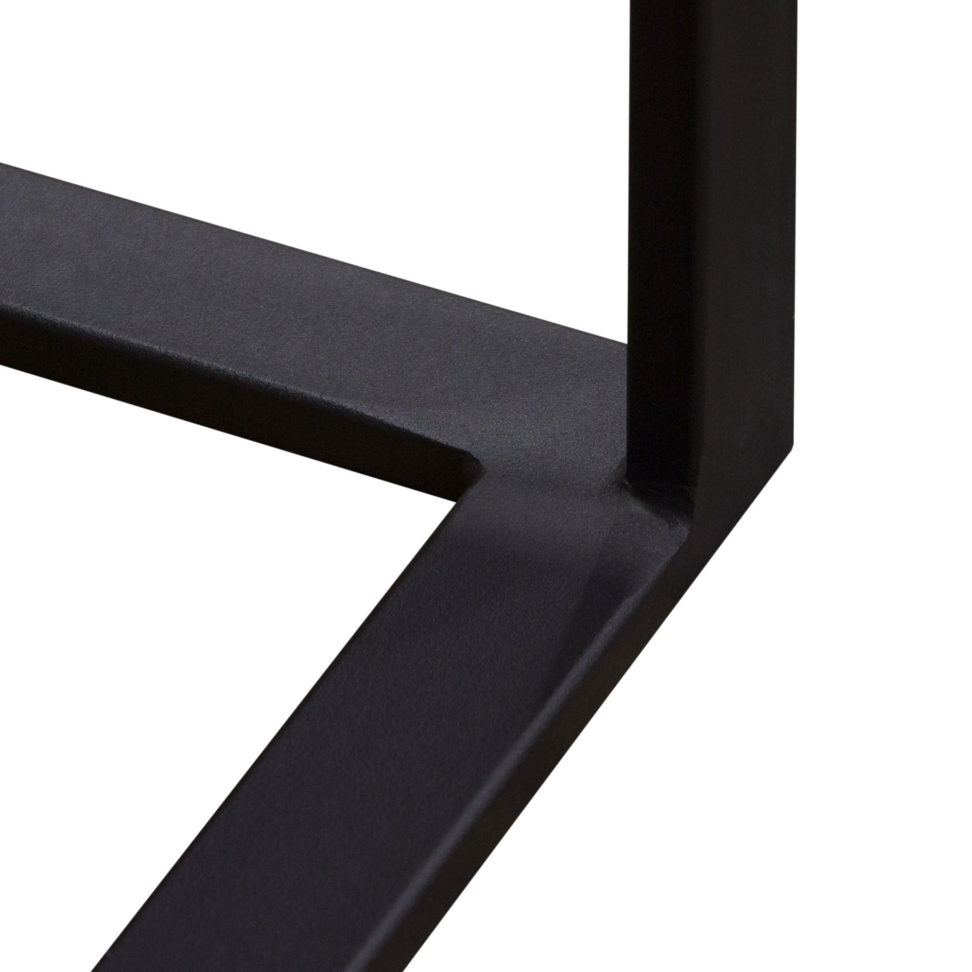 Surface Square Cocktail Table w/ Engineered Marble Top & Black Powder Coated Metal Base by Diamond Sofa - styled in a staged room by Center Stage Home Design