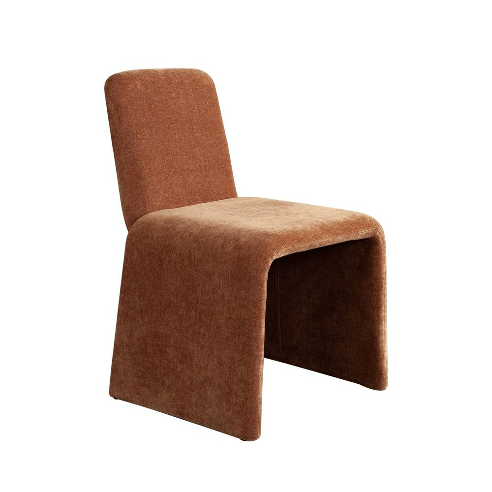 Sona Dining Chair in Amber (Burnt Orange) Fabric by Diamond Sofa