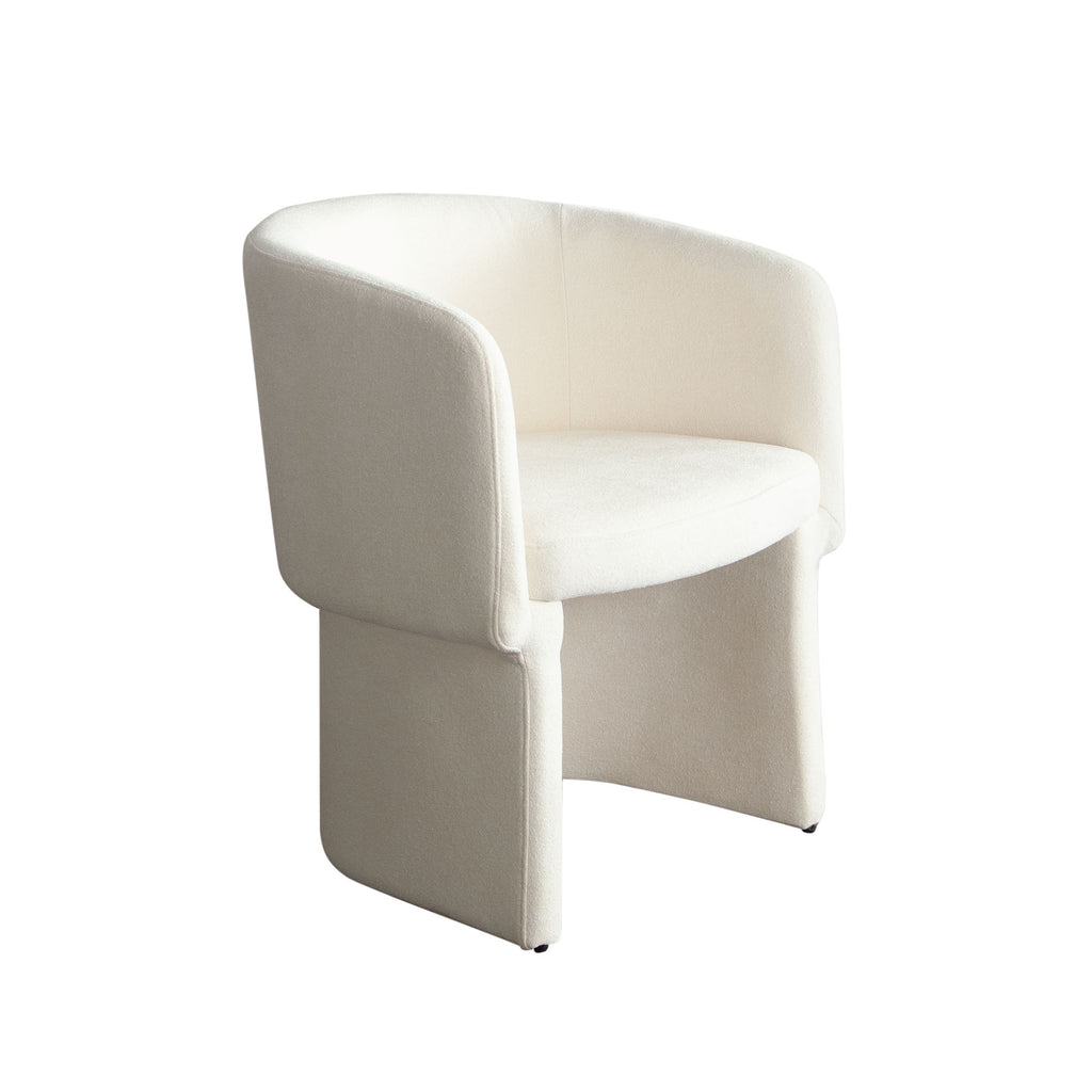 Tess Dining Chair in Elite Ivory Polyester Fabric by Diamond Sofa