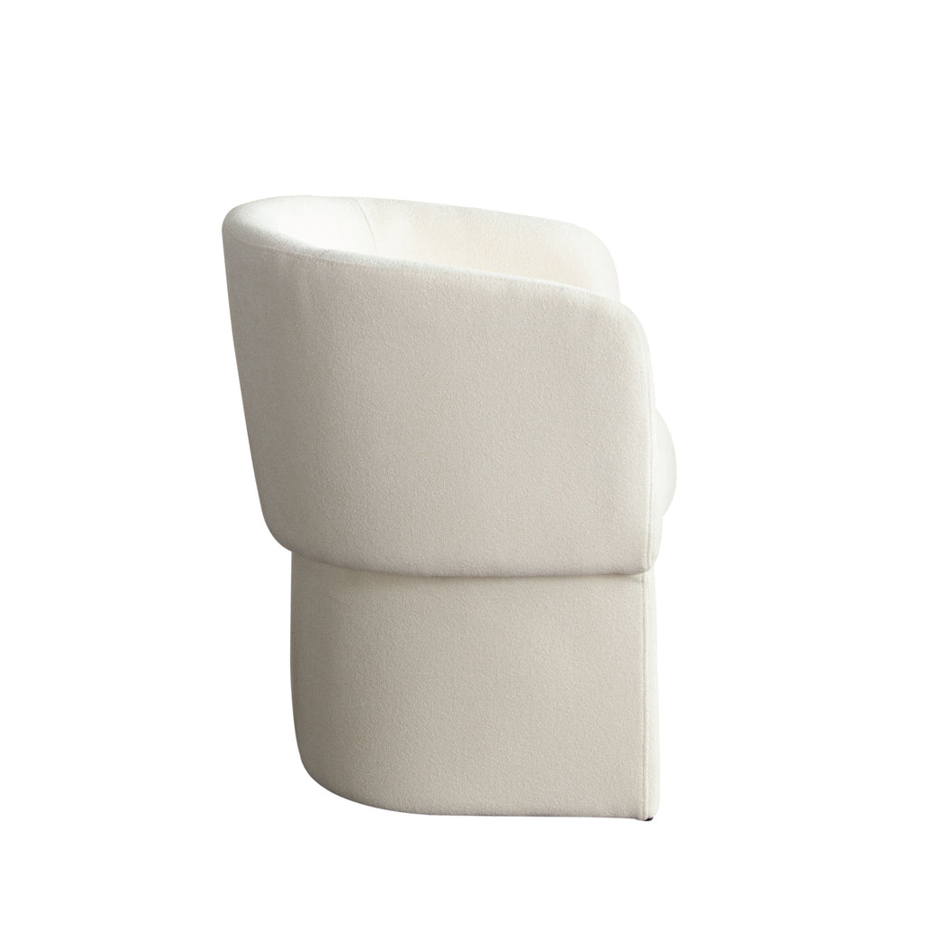 Tess Dining Chair in Elite Ivory Polyester Fabric by Diamond Sofa