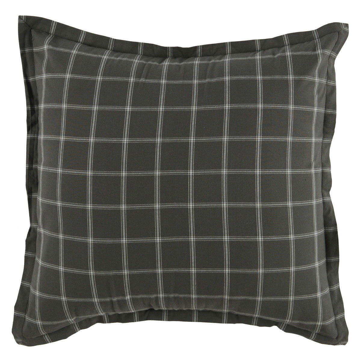Hudson Plaid Gray Euro Sham 26x26