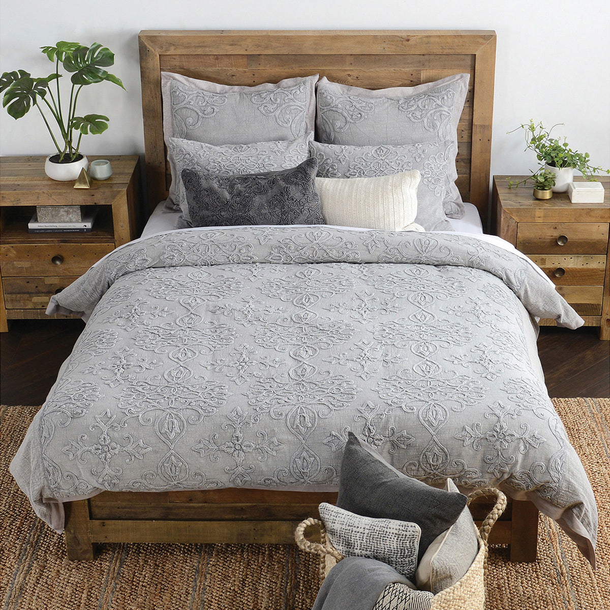 Reagan Gray King Duvet — view 2
