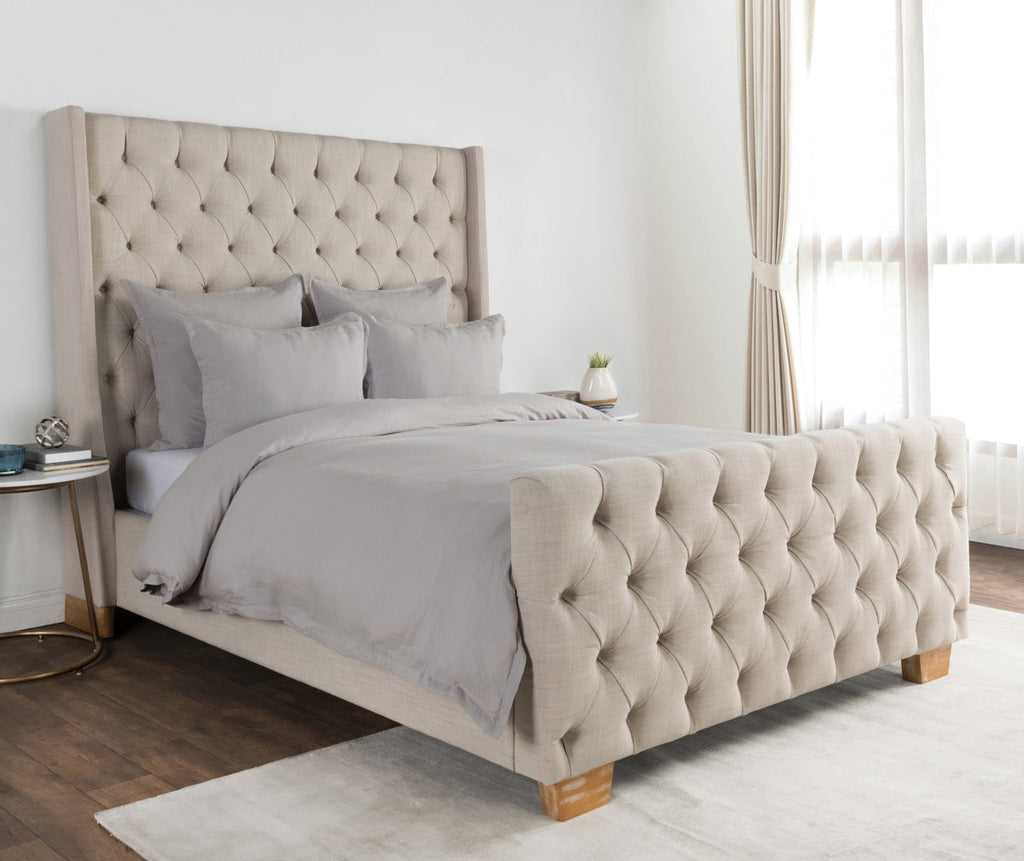 Arcadia Dove Gray Queen Duvet