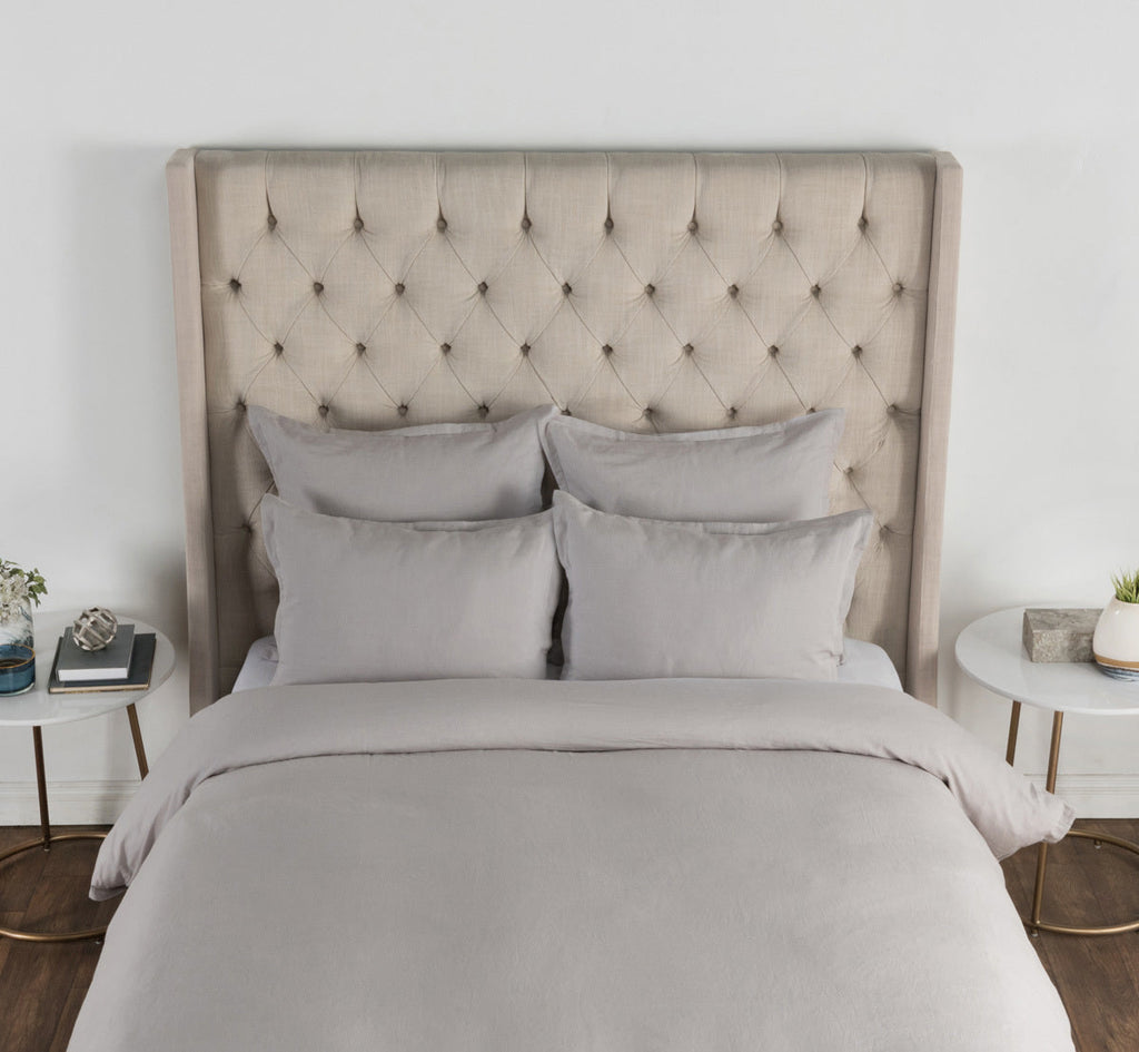 Arcadia Dove Gray Queen Duvet — view 2