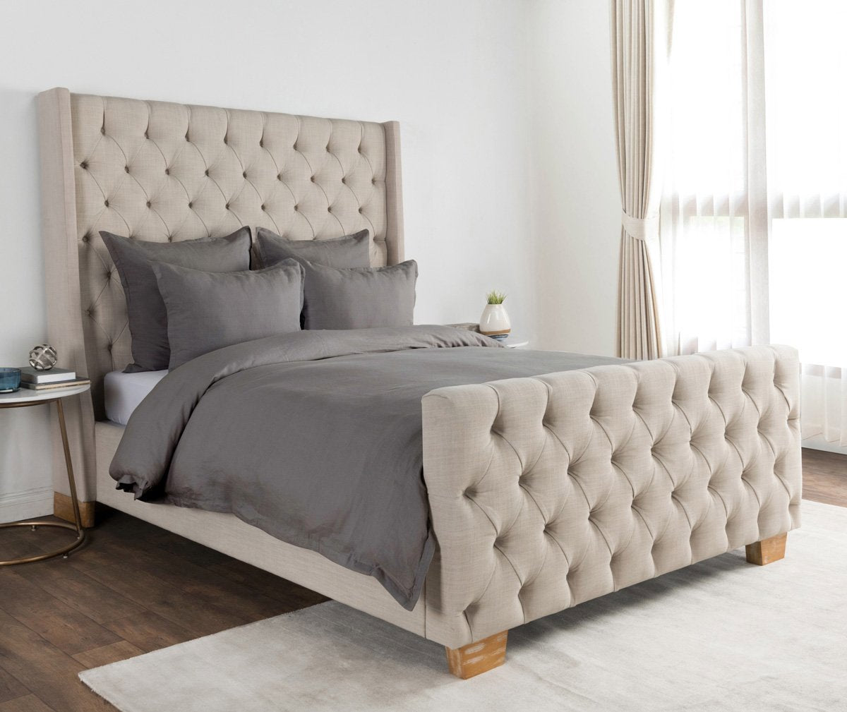 Arcadia Charcoal King Duvet — view 3