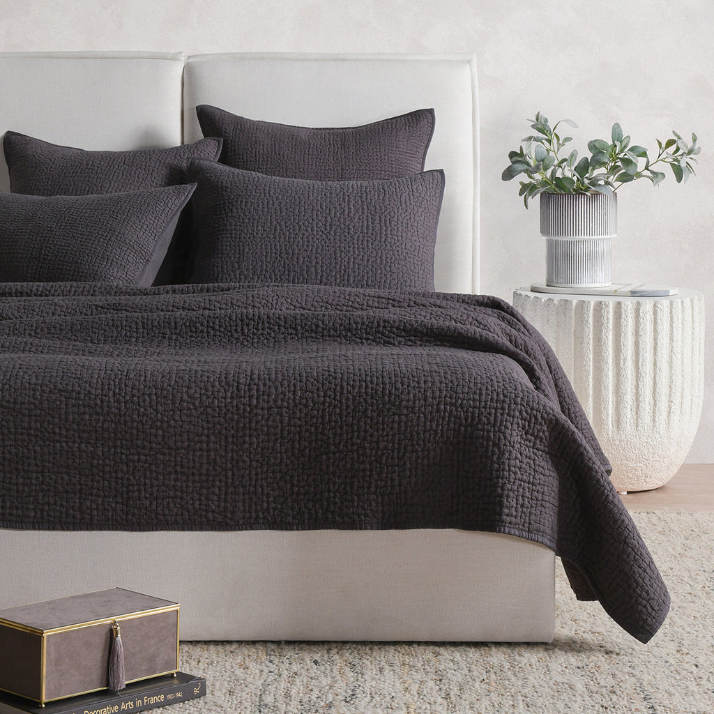 Danica Charcoal Euro Sham — view 3