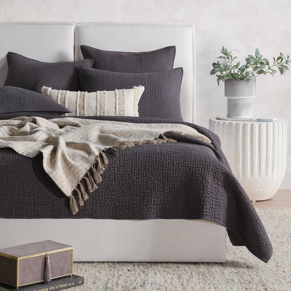 Danica Charcoal Euro Sham — view 2