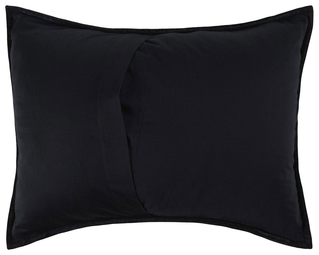 Bari Velvet Onyx Standard Sham — view 2