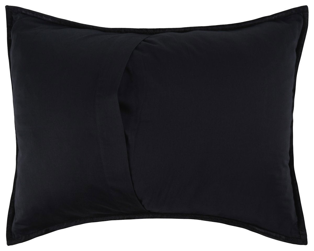 Bari Velvet Onyx Standard Sham — view 2