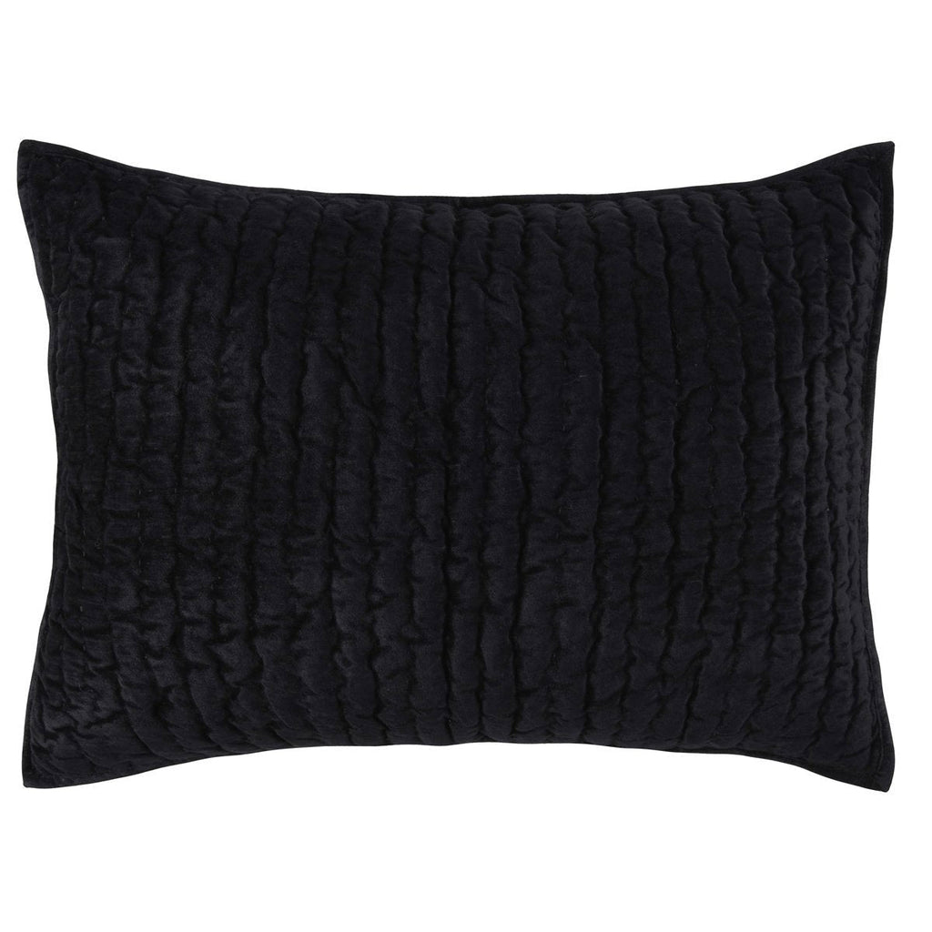 Bari Velvet Onyx Standard Sham