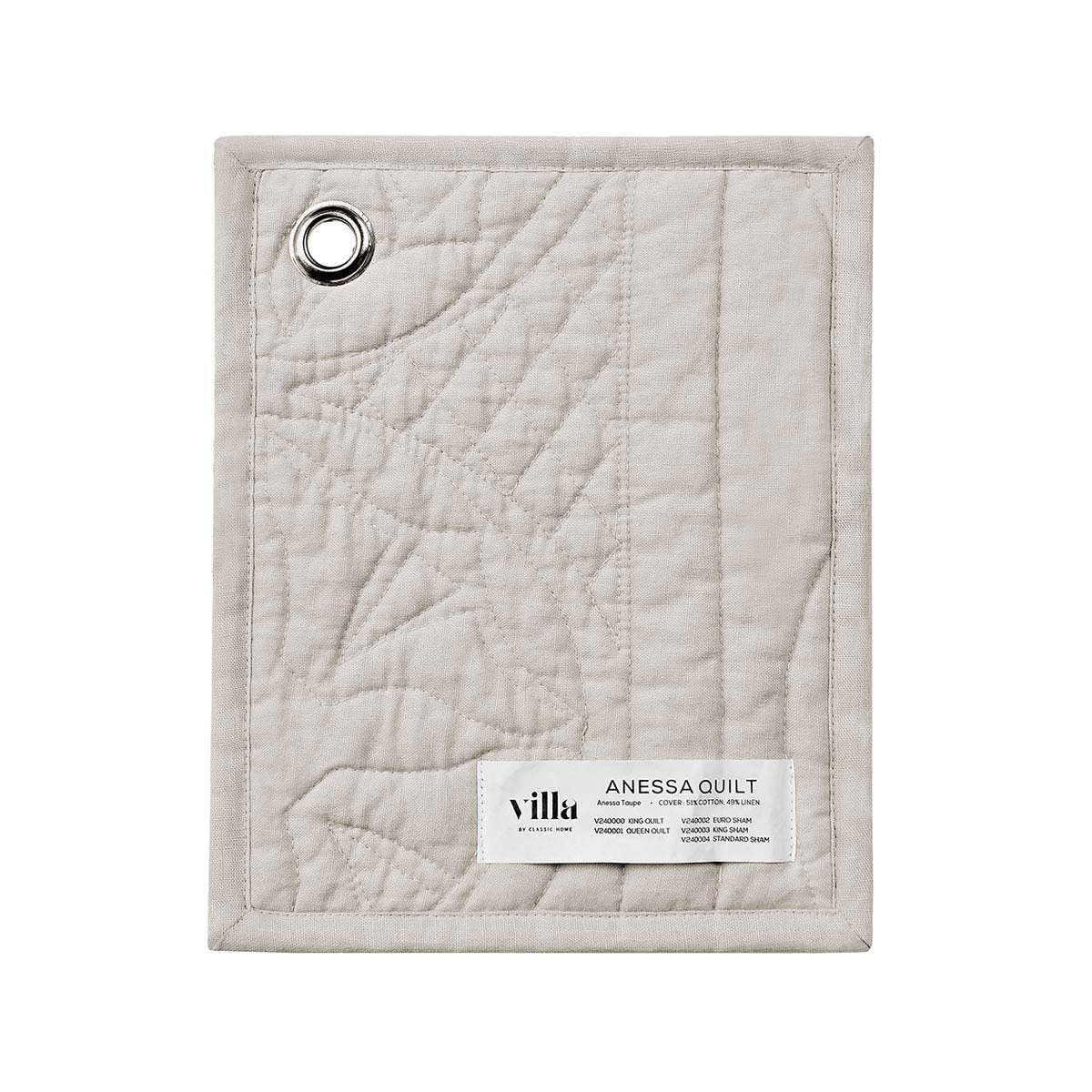 Anessa Taupe King Quilt