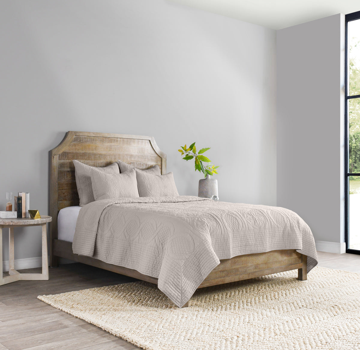 Anessa Taupe King Quilt — view 2