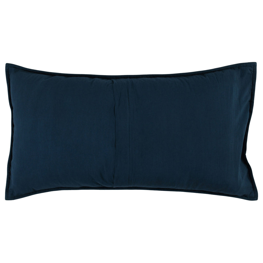 Caleb Hand Stitched Midnight Blue King Sham — view 2