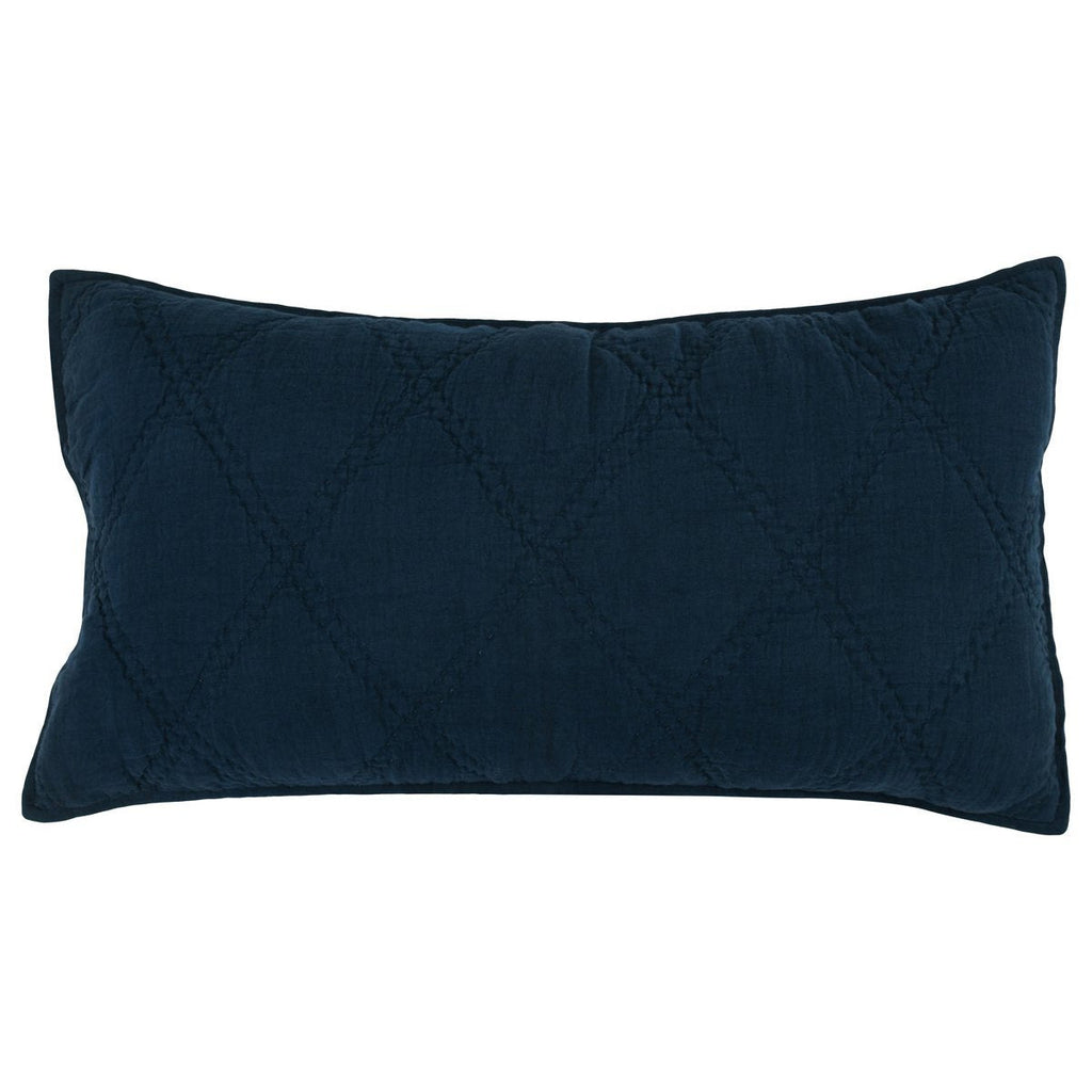 Caleb Hand Stitched Midnight Blue King Sham