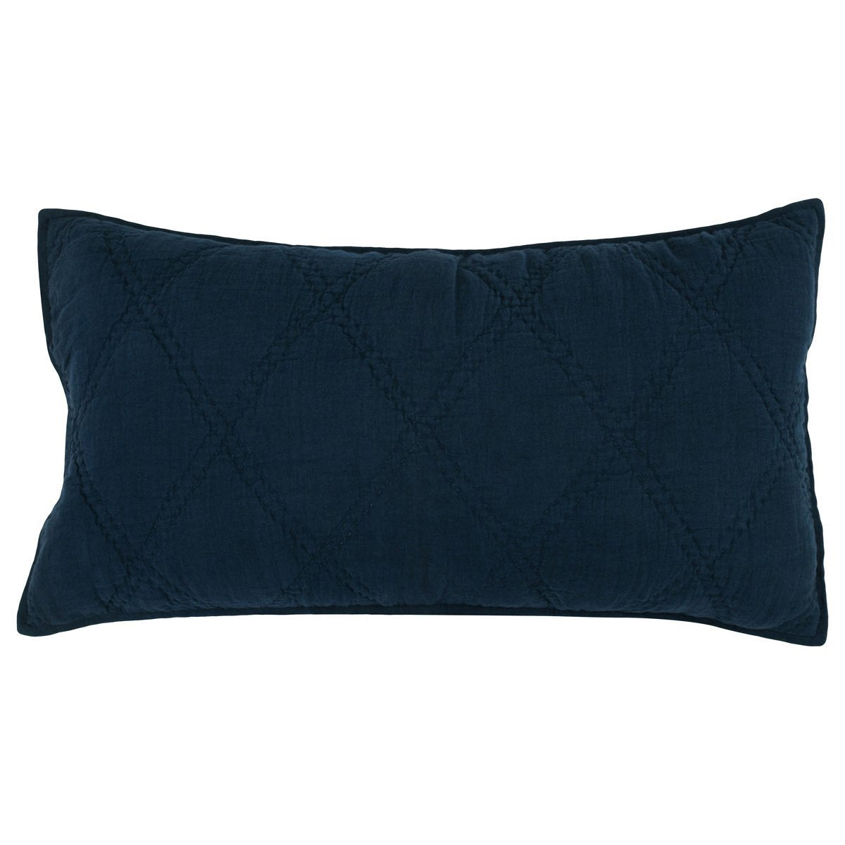 Caleb Hand Stitched Midnight Blue King Sham