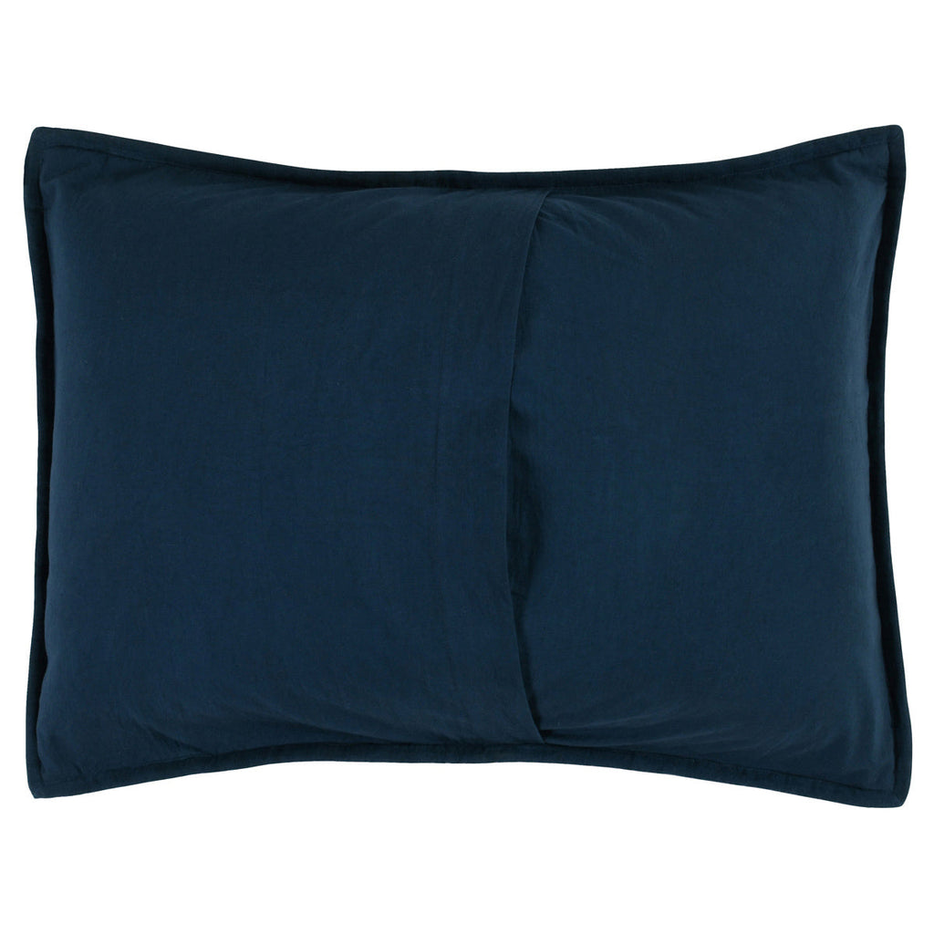 Caleb Hand Stitched Midnight Blue Standard Sham — view 2