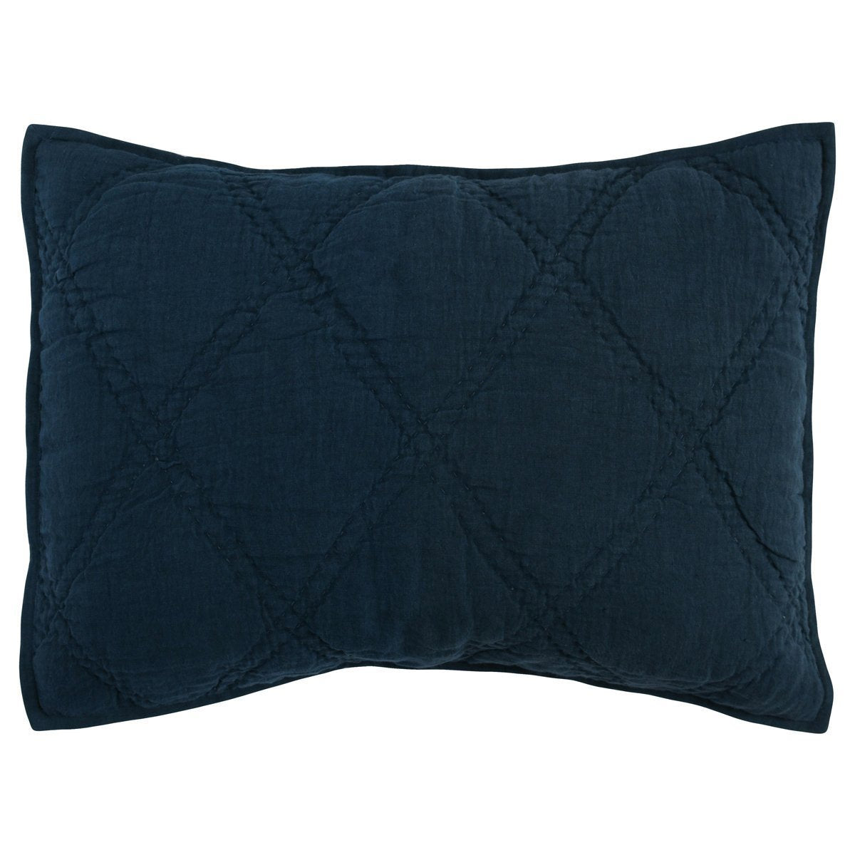 Caleb Hand Stitched Midnight Blue Standard Sham