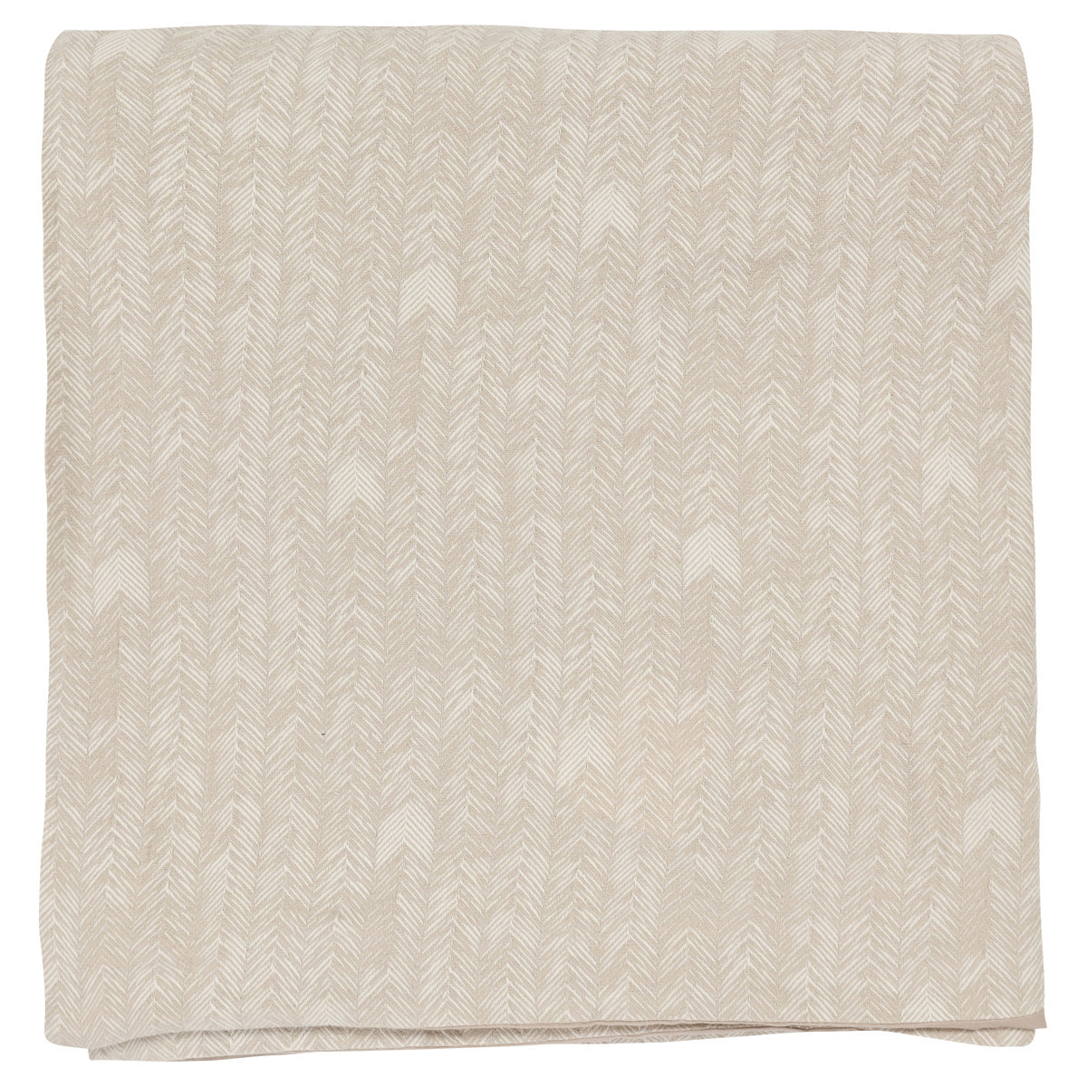 French Herringbone Natural Queen Duvet — view 2