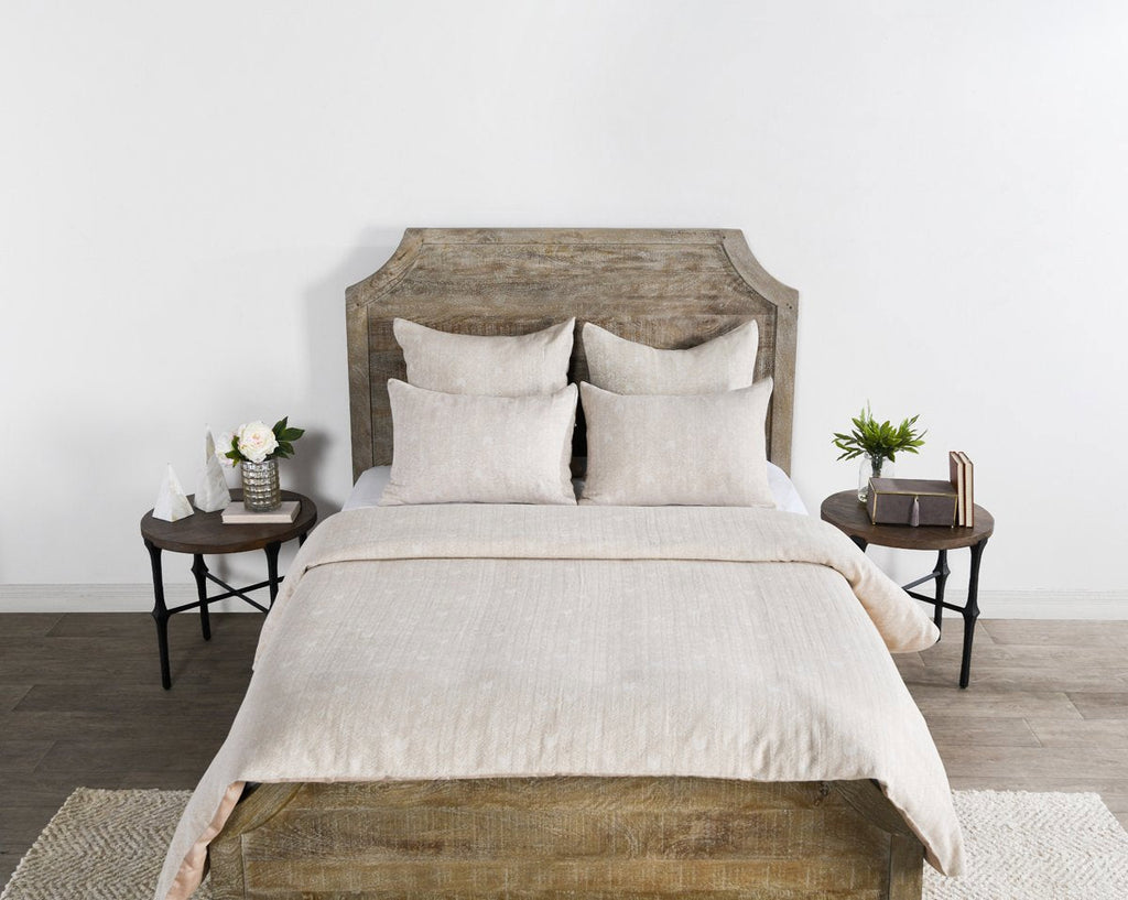 French Herringbone Natural Queen Duvet — view 5