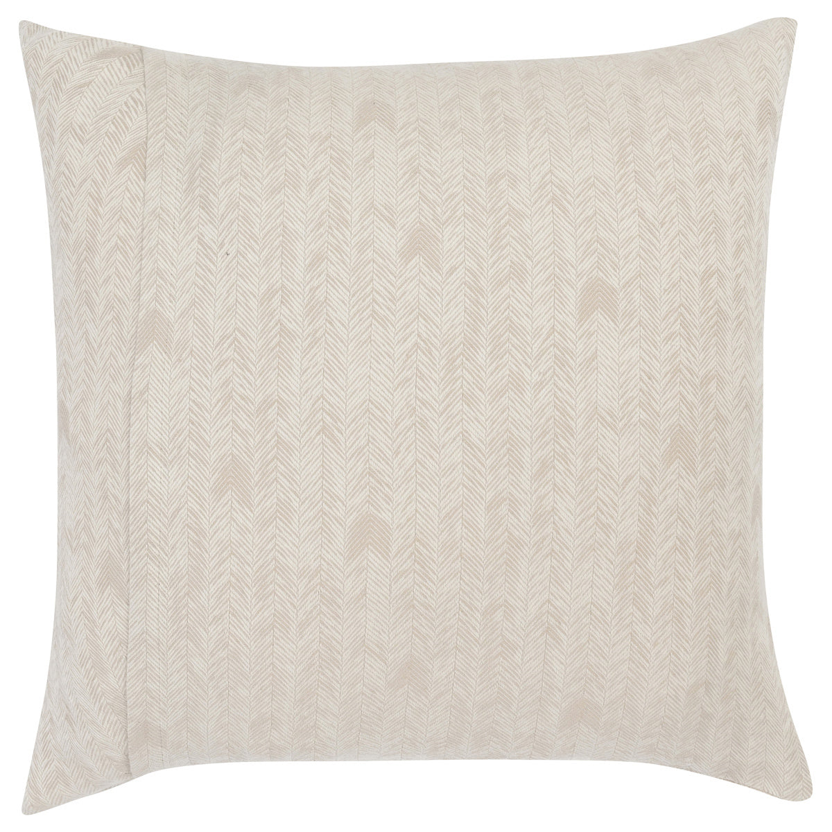 French Herringbone Natural Euro Sham — view 2