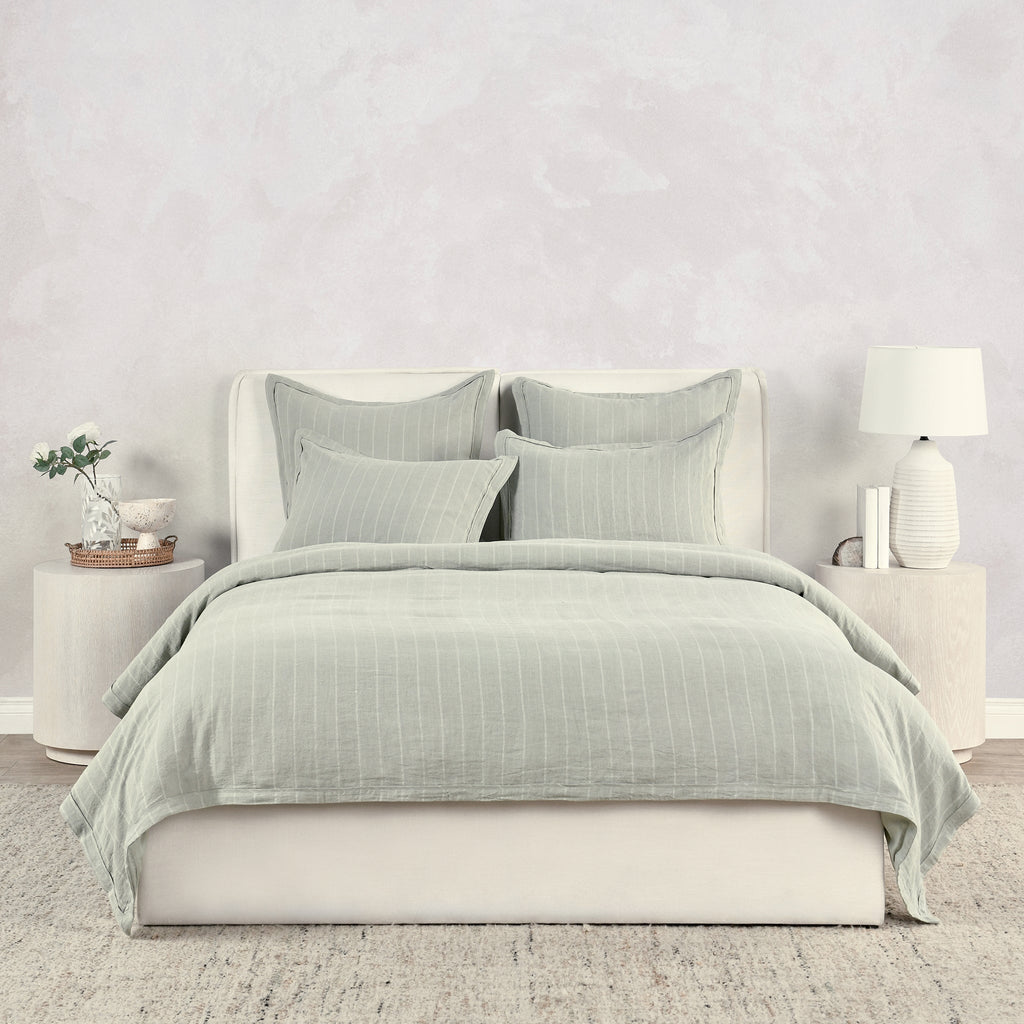 Monaco Sage Queen Duvet — view 2