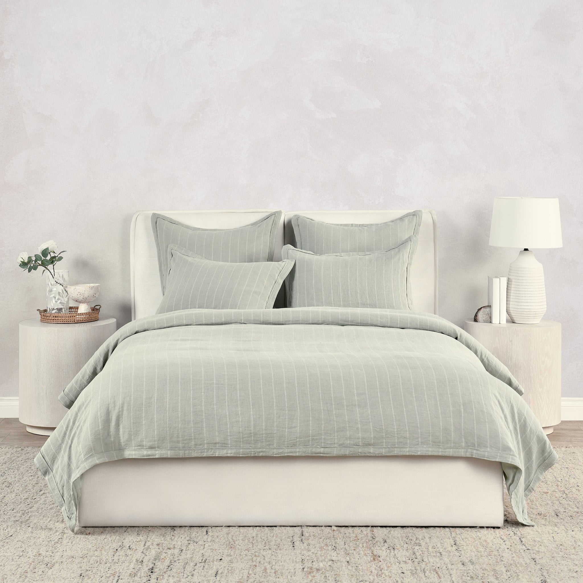 Monaco Sage Queen Duvet — view 2