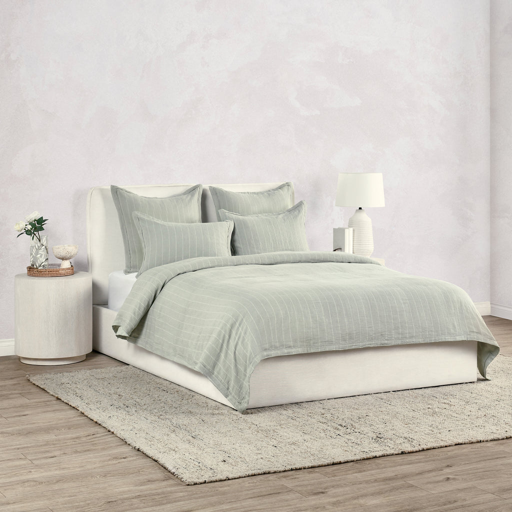 Monaco Sage Queen Duvet — view 4