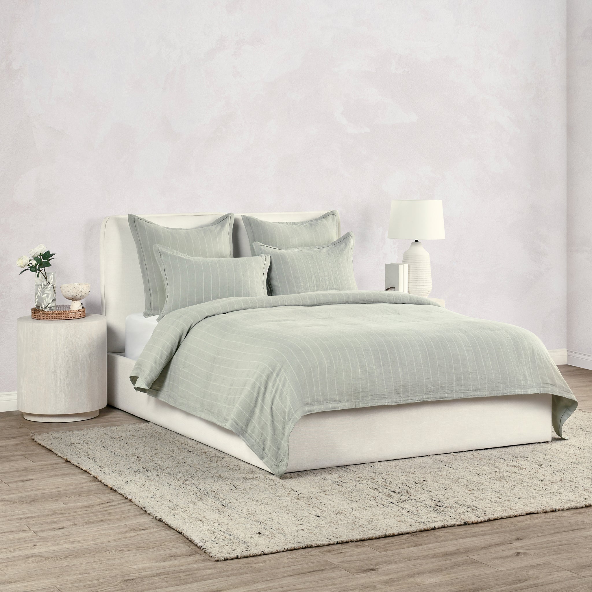 Monaco Sage Queen Duvet — view 4