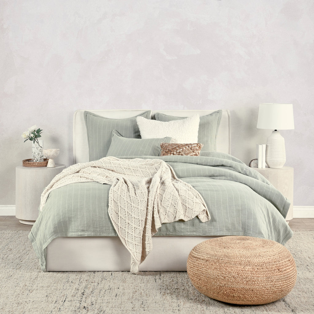 Monaco Sage Queen Duvet — view 6