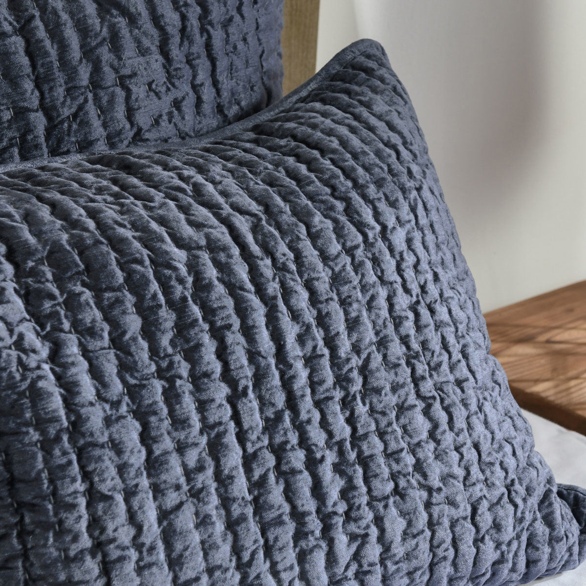 Bari Velvet Sea Fog Queen Quilt — view 2