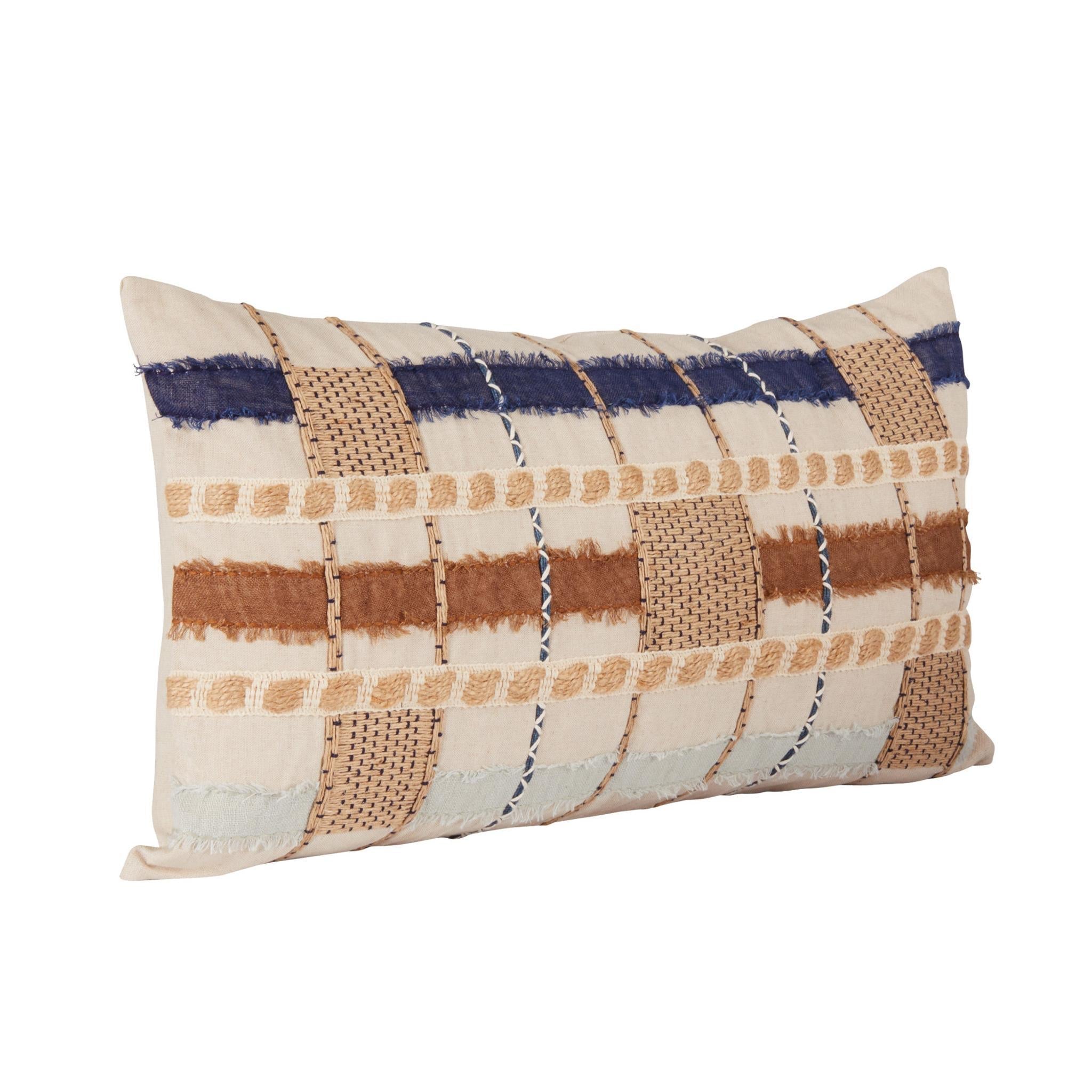 ML Stratton Blue Multi 14x26 Pillow — view 3