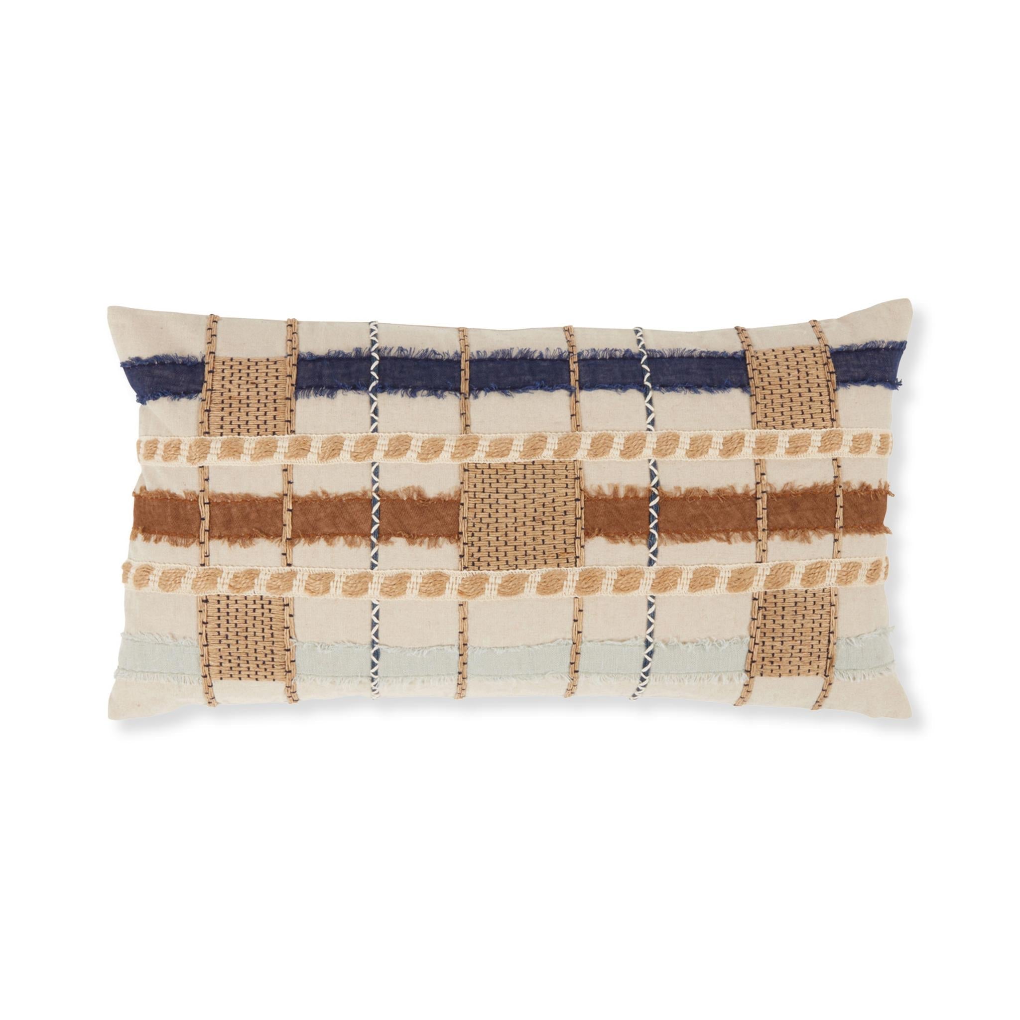 ML Stratton Blue Multi 14x26 Pillow