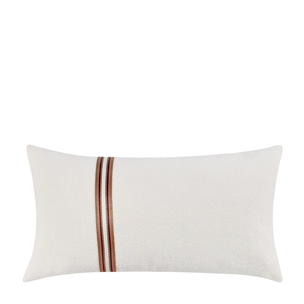 TL Ralph Ivory/ Sangria Red 14x26 Pillow