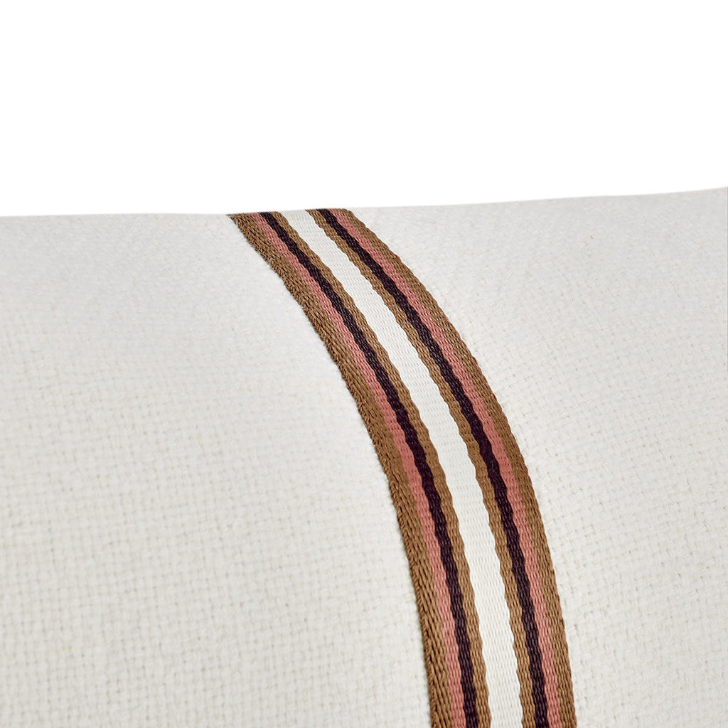 TL Ralph Ivory/ Sangria Red 14x26 Pillow — view 5