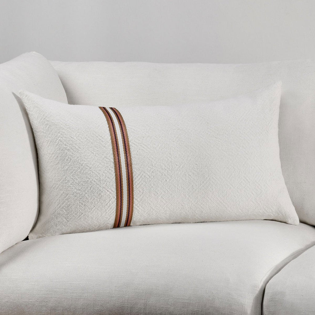 TL Ralph Ivory/ Sangria Red 14x26 Pillow — view 6